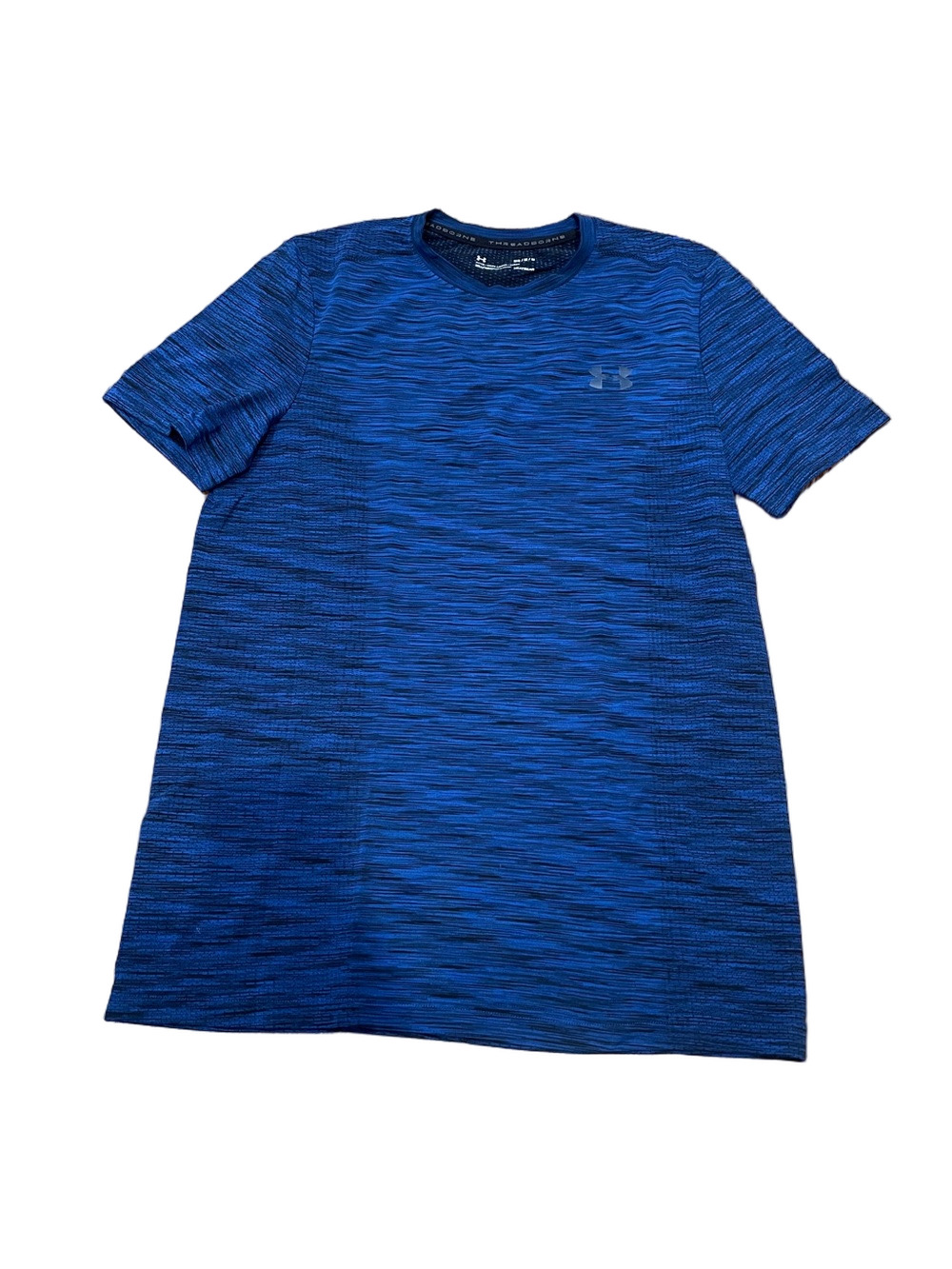 Under Armour fitted Men's Royal/Black Threadborne Short Sleeve Tee - Picture 2 of 5